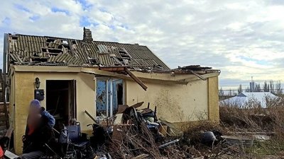 Пошкоджені житлові будинки. Російські війська обстріляли місто Очаків на Миколаївщині