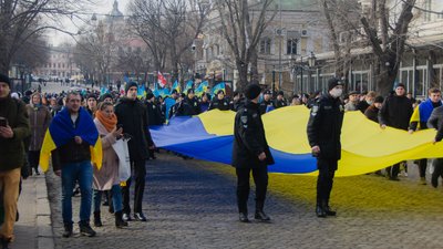 З урочистою ходою та піднятими Прапорами. В Одесі відзначили День єднання З урочистою ходою та піднятими Прапорами. В Одесі відзначили День єднання
