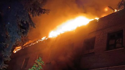 пожежа, удар по Дніпропетровщині, поранено жінку