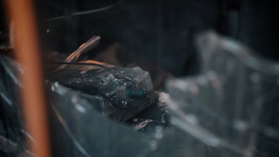 Знищене вогнем медичне обладнання Знищене вогнем медичне обладнання