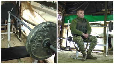 Обладнав спортивну залу на передовій: військовий хоче стати бодибілдером