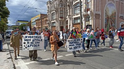 У Кропивницькому долучились до Всеукраїнського маршу за тварин У Кропивницькому долучились до Всеукраїнського маршу за тварин