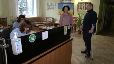 Військовослужбовець Віктор на реабілітації після поранення Військовослужбовець Віктор на реабілітації після поранення