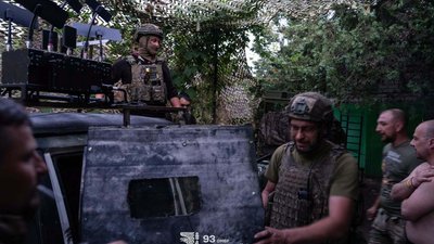 Українські військові у Дружківці