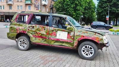 Обстріляне авто у Нововолинську