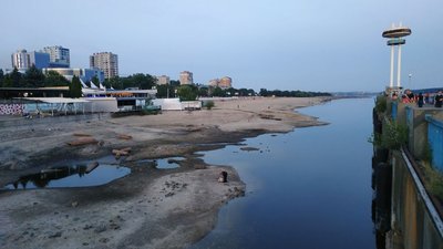 Обмілінні Дніпра в Запоріжжі через підрив росіянами КаховськоїГЕС