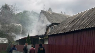 У Міжгір'ї горіла котельня в приватному будинку (ФОТО)