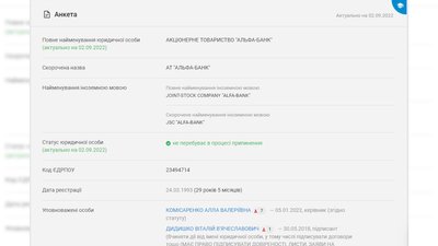 Інформація про "Альфа-Банк" Інформація про "Альфа-Банк"