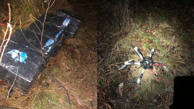 Контрабанду сигарет та гексакоптер виявили поблизу кордону з Румунією
