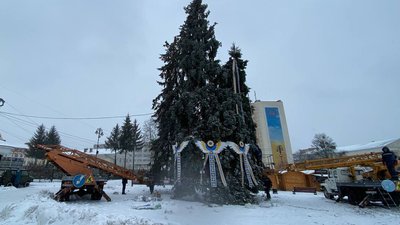 Янголи та різдвяні зірки: у Луцьку комунальники почали прикрашати головні ялинки міста Янголи та різдвяні зірки: у Луцьку комунальники почали прикрашати головні ялинки міста