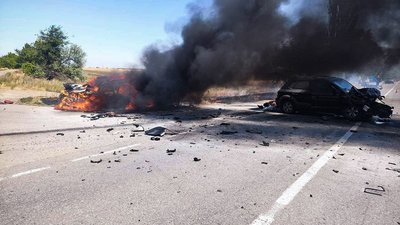 Місце аварії, 23 липня 2025 року, Миколаївщина