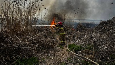 У Миколаєві горить очерет, миколаївці можуть спостерігати дим у місті