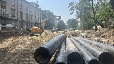 Ремонтні роботи на вул. Залізничній у Львові