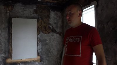 Наслідки пожежі у батьківському будинку «атовця» із Козилівки Корюківського району