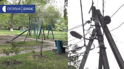 Жителі багатоповерхівки у Маріуполі живуть без вуличного освітлення вже три роки