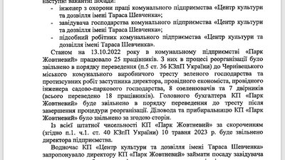 Коли завершать об'єднання двох парків у Чернівцях та що зміниться в роботі — інтерв'ю з керівницею Шуміловою-Лисяковою Коли завершать об'єднання двох парків у Чернівцях та що зміниться в роботі — інтерв'ю з керівницею Шуміловою-Лисяковою
