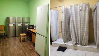 Кімната для зберігання їжі та душові, центр для ВПО у Знам'янці Кімната для зберігання їжі та душові, центр для ВПО у Знам'янці