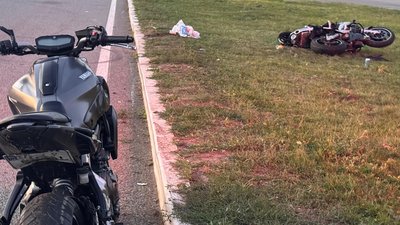 Два мотоцикли зіткнулися у Харкові: травм зазнали троє пішоходів та один водій
