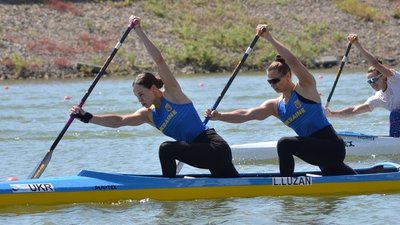 Людмила Лузан та Ірина Федорів на чемпіонаті світу з веслування на каное