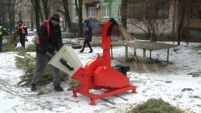 50 ялинок утилізували сьогодні в Олександрівському районі Запоріжжя