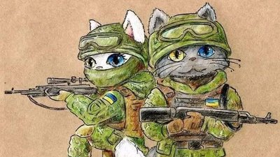 Волонтер, медик, прикордонник зі Зміїного... Художниця з Дніпра малює серію котиків-українців