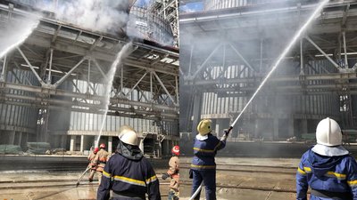 На території порту в Одеській області спалахнула пожежа: ніхто не травмувався