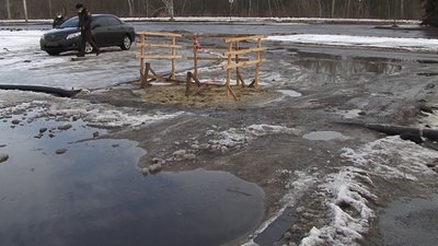 Провал засипали піском Провал засипали піском