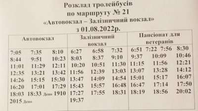З 1 серпня у Сумах відновлює рух тролейбус №21