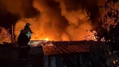 Слобідський район Харкова зазнав удару РФ, виникла пожежа, 22 жовтня 2026 року