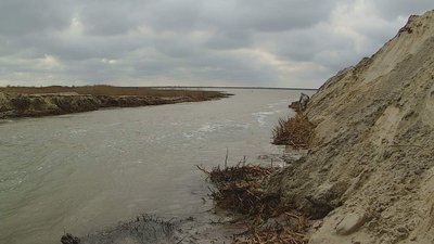 На Одещині між Чорним морем та Тузлівськими лиманами виник прорив На Одещині між Чорним морем та Тузлівськими лиманами виник прорив