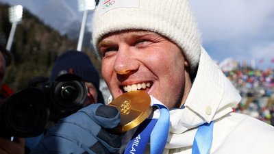 Йоганнес Дале-Шевдаль, чемпіон масстарту з біатлону на Олімпіаді-2026