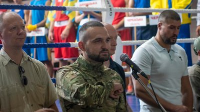 Боєць бригади "Азов" Святослав Сірий на Кубку України з боксу Боєць бригади "Азов" Святослав Сірий на Кубку України з боксу