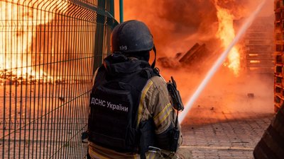 гасіння пожежі після влучання