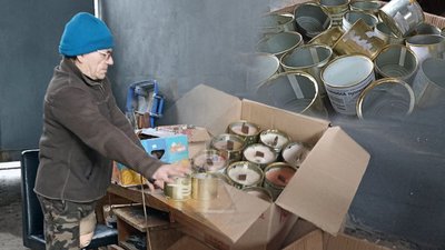 4000 окопних свічок за три місяці виготовив Василь Малецький з Центру обліку бездомних осіб у Житомирі