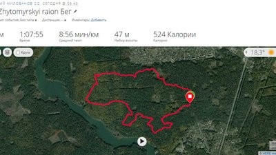 Житомирянин Юрій Мілованов створює малюнки маршрутами пробіжок, плавання, їзди на велосипеді Житомирянин Юрій Мілованов створює малюнки маршрутами пробіжок, плавання, їзди на велосипеді