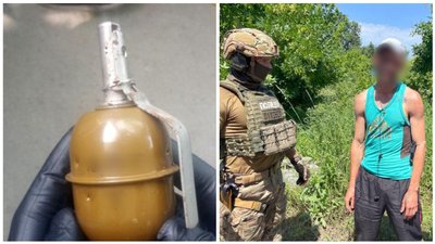 Граната коштувала 500 гривень: на Донеччині затримали торгівця зброєю