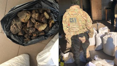 На Рівненщині вилучили найбільшу в новому році партію бурштину. Скільки це коштує