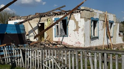 Наслідки ударів по селу Білиця Ямпільської громади