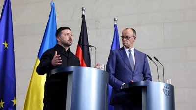 Канцлер Німеччини Фрідріх Мерц та президент України Володимир Зеленський