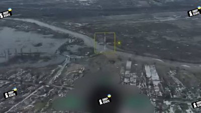 Підірвана дамба в районі населеного пункту Осикове