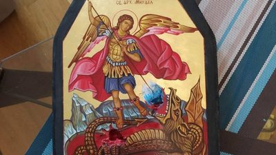 Ікона на бронеплиті Ікона на бронеплиті