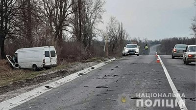 Аварія на Новосанжарщині, фото з місця події Аварія на Новосанжарщині, фото з місця події