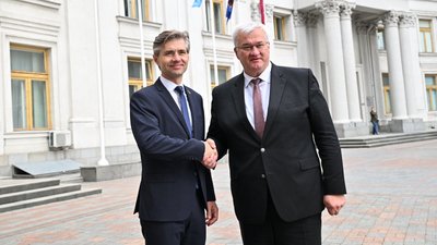 Глава МЗС Литви Кястутіс Будріс, глава МЗС України Андрій Сибіга