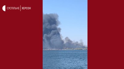 Під Херсоном горить очерет, вогонь підходить до дачних будинків