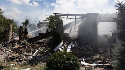 Наслідки обстрілу Дружківки