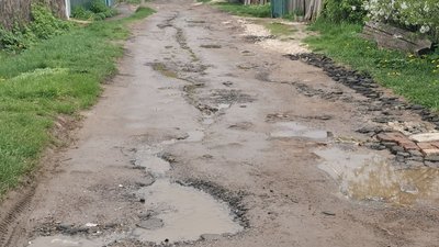 Дорога на вулиці Попова та Сонячна у Полтаві