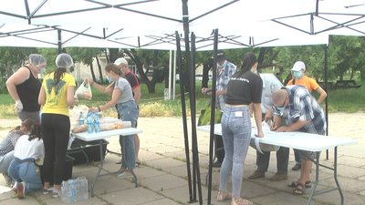 Благодійну акцію для безхатьків влаштували у Запоріжжі Благодійну акцію для безхатьків влаштували у Запоріжжі