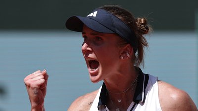 Еліна Світоліна в матчі першого кола на Ролан Гарросі
