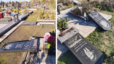У Степанках пошкодили могили на кладовищі