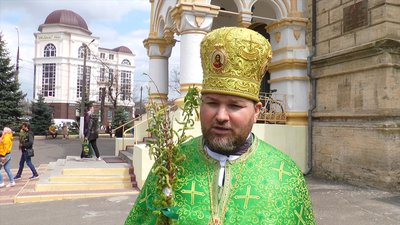 У Миколаєві віряни східного обряду святкують Вербну неділю У Миколаєві віряни східного обряду святкують Вербну неділю